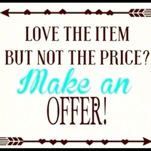 Reasonable offers are accepted